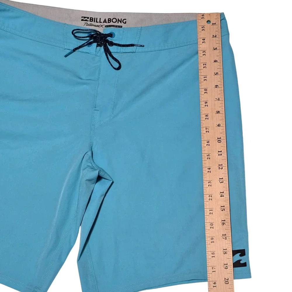 Billabong Platinum‎ X All Day Mens Board Shorts Blue Cargo Pocket Swim Size 36